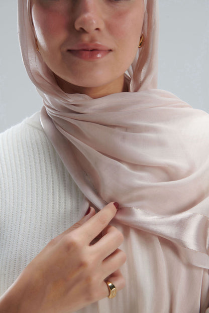 One satin Linen with glittery trim