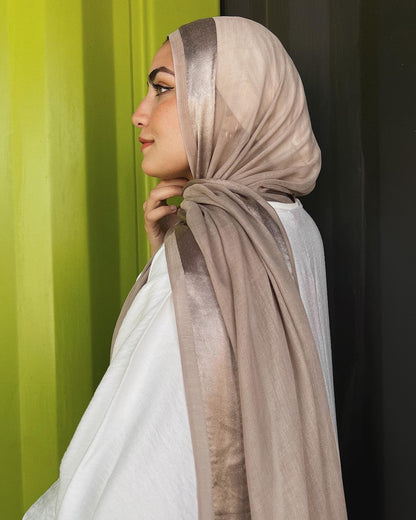 One Satin Linen Scarf