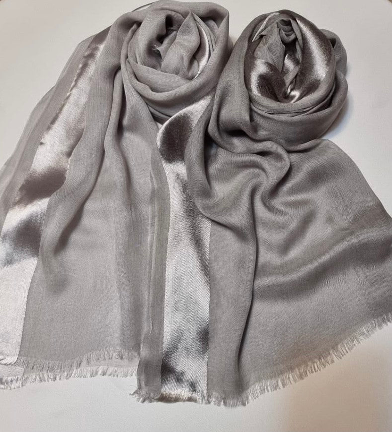 One Satin Linen Scarf