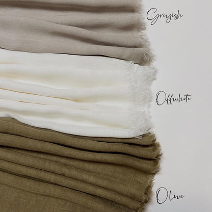 Plain Linen Scarf